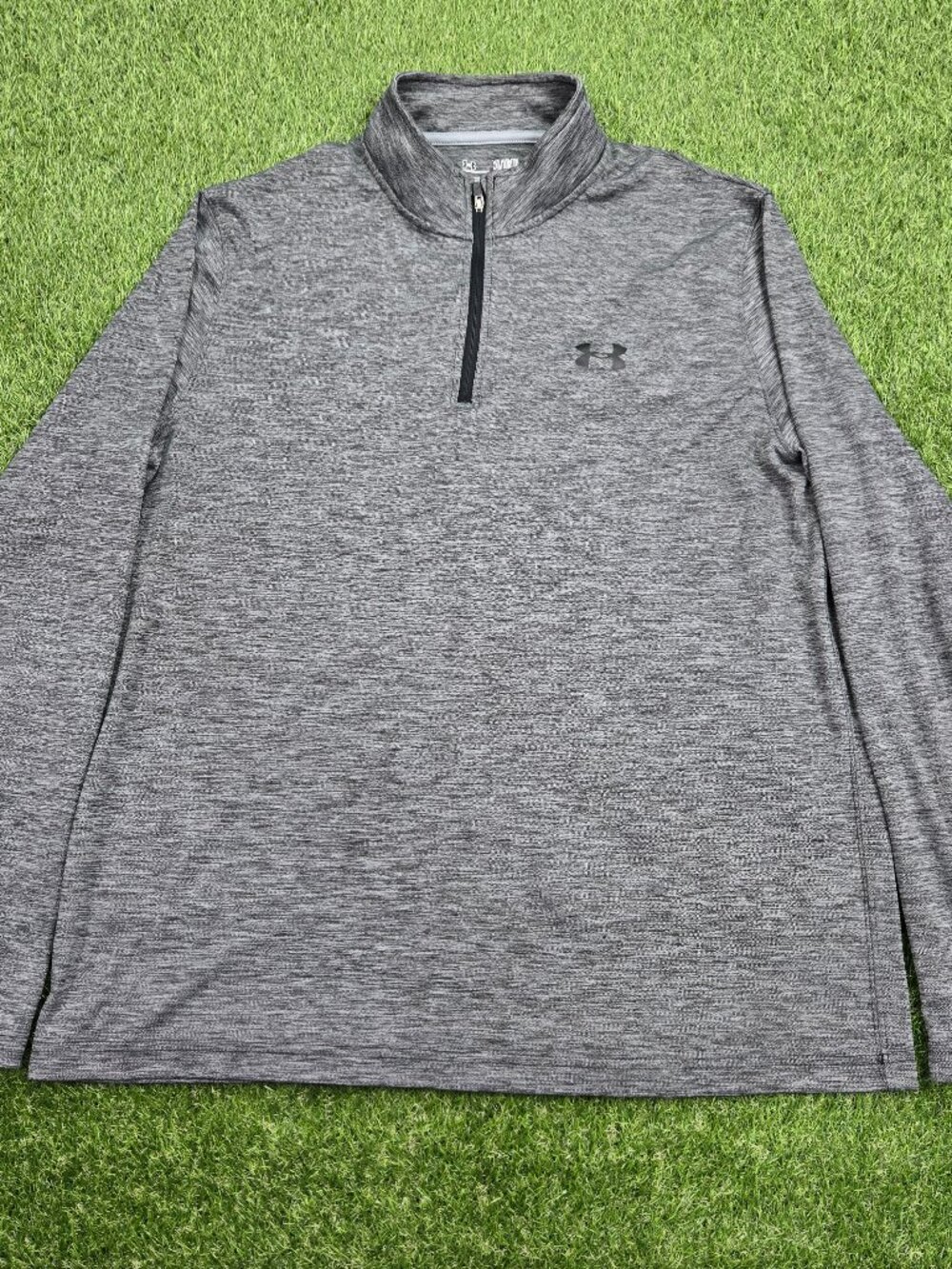 Under Armour 1/4 Zip Pullover Mens XL Gray Heat Gear Loose Fit Golf Performance